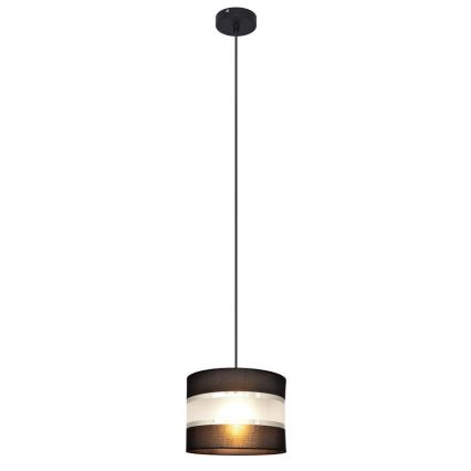 Luster na lanku HELEN 1xE27/15W/230V pr. 20 cm čierna/strieborná