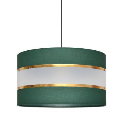 Luster na lanku HELEN 1xE27/15W/230V pr. 35 cm zelená/zlatá