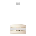 Luster na lanku HELEN 1xE27/15W/230V pr. 40 cm krémová/zlatá