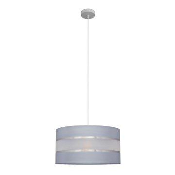 Luster na lanku HELEN 1xE27/15W/230V pr. 40 cm šedá/strieborná