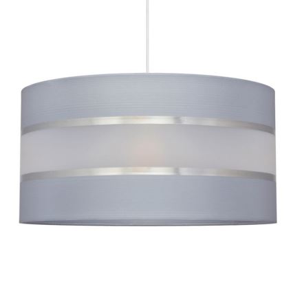 Luster na lanku HELEN 1xE27/15W/230V pr. 40 cm šedá/strieborná