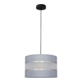 Luster na lanku HELEN 1xE27/15W/230V šedá/čierna