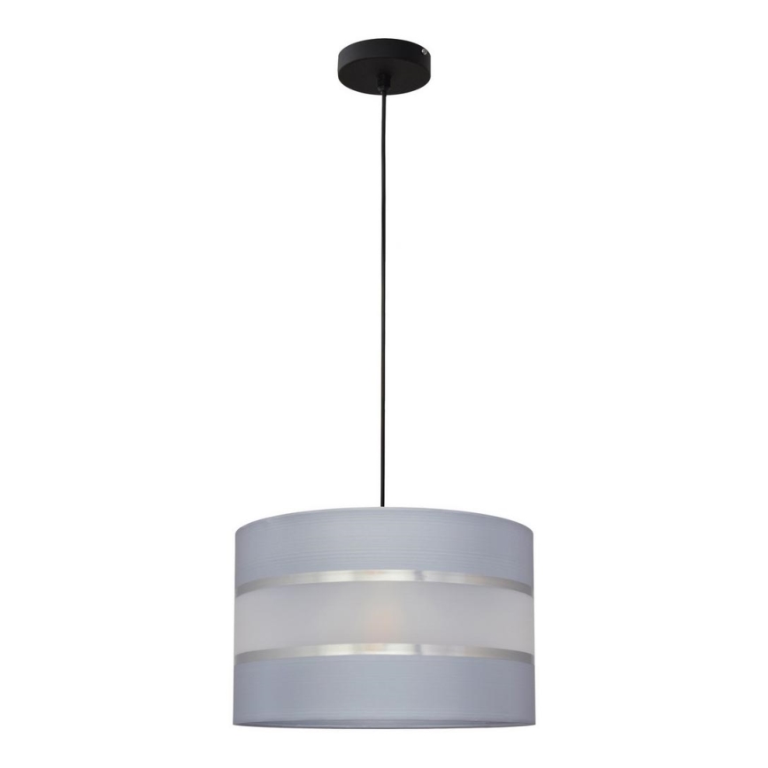 Luster na lanku HELEN 1xE27/15W/230V šedá/čierna
