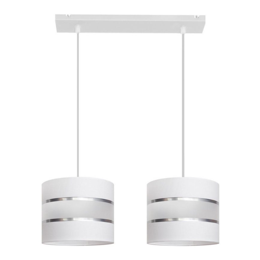 Luster na lanku HELEN 2xE27/15W/230V biela
