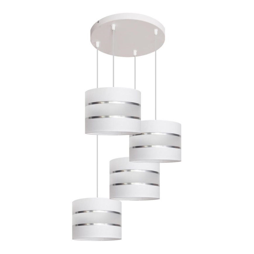 Luster na lanku HELEN 4xE27/15W/230V biela