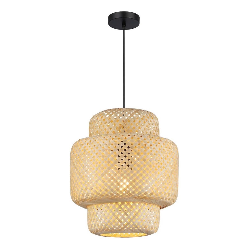Luster na lanku HESTIA 1xE27/60W/230V pr. 30 cm bambus