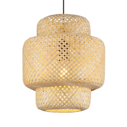 Luster na lanku HESTIA 1xE27/60W/230V pr. 30 cm bambus