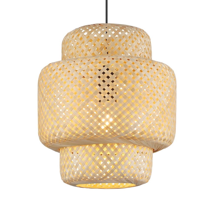Luster na lanku HESTIA 1xE27/60W/230V pr. 30 cm bambus