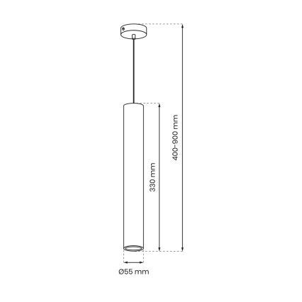 Luster na lanku HUDSON 1xGU10/8W/230V biela