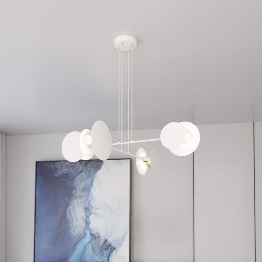 Luster na lanku IDEA 4xE27/15W/230V biela