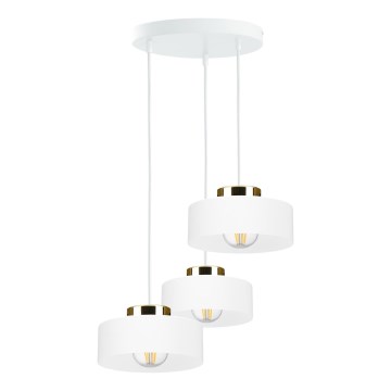 Luster na lanku IGNIA 3xE27/60W/230V biela