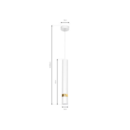 Luster na lanku JOKER 1xGU10/25W/230V biela