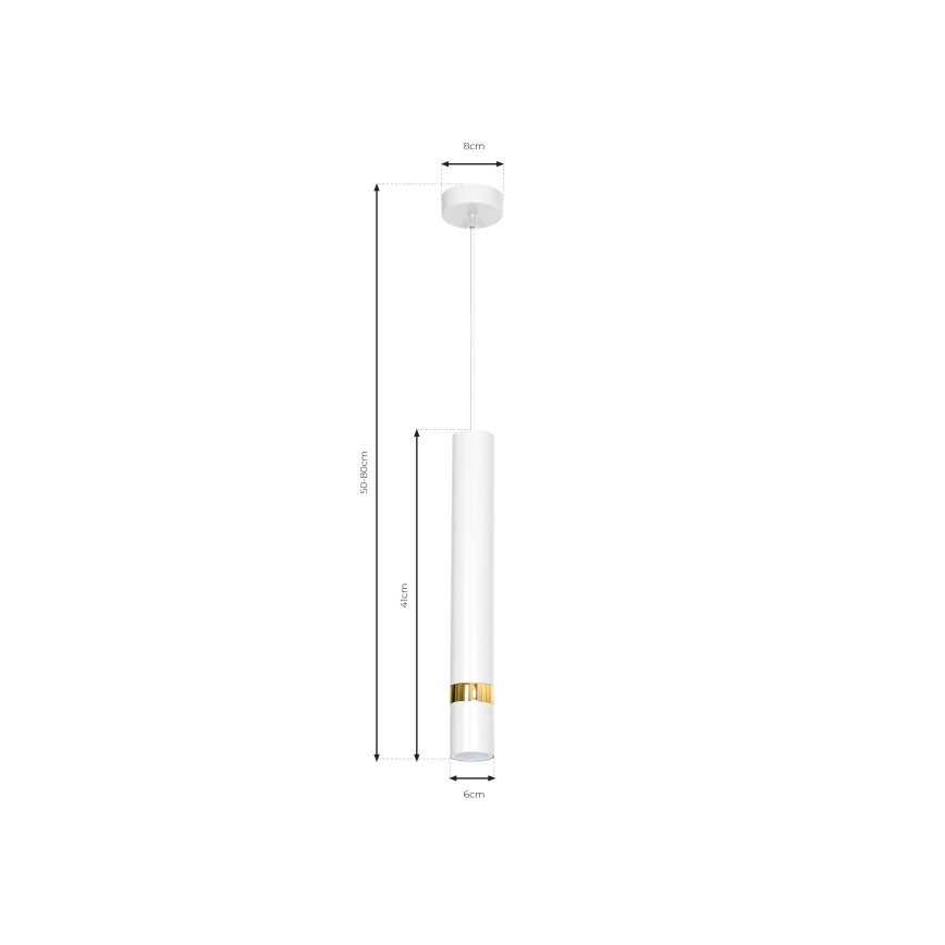 Luster na lanku JOKER 1xGU10/25W/230V biela