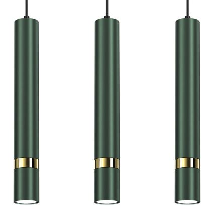 Luster na lanku JOKER 3xGU10/25W/230V zelená