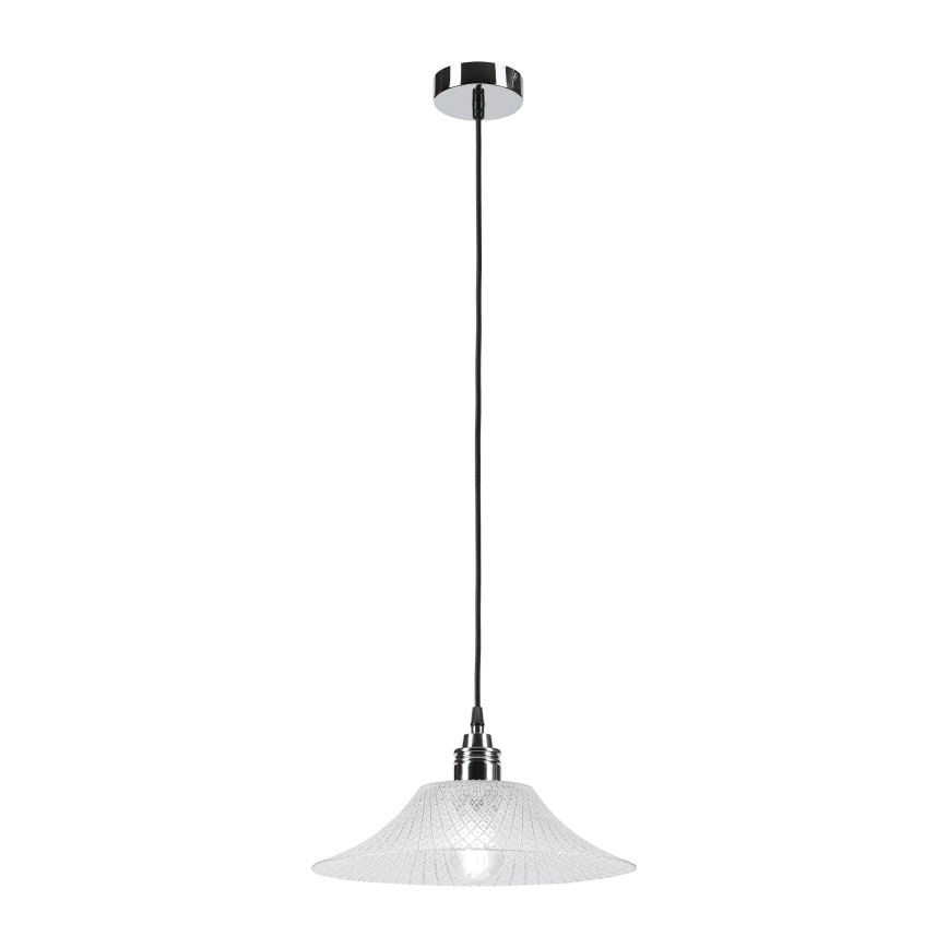 Luster na lanku JULL 1xE27/15W/230V lesklý chróm/číre sklo