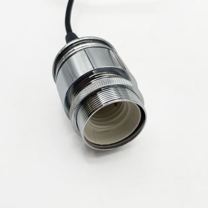 Luster na lanku JULL 1xE27/15W/230V lesklý chróm/číre sklo