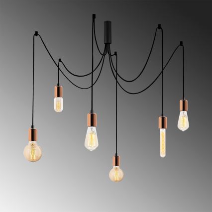 Luster na lanku KABLUNI 6xE27/100W/230V pavúk