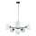 Luster na lanku KALIOPE 6xE14/50W/230V čierna/biela