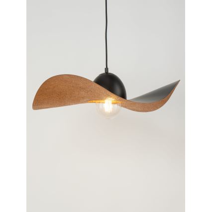 Luster na lanku KAPELLO 1xE27/60W/230V pr. 55 cm čierna/medená