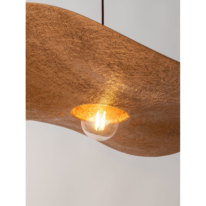 Luster na lanku KAPELLO 1xE27/60W/230V pr. 55 cm čierna/medená