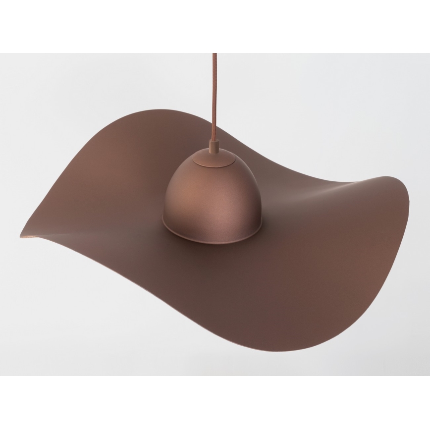 Luster na lanku KAPELLO 1xE27/60W/230V pr. 55 cm hnedá/medená