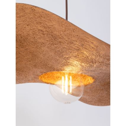 Luster na lanku KAPELLO 1xE27/60W/230V pr. 55 cm hnedá/medená
