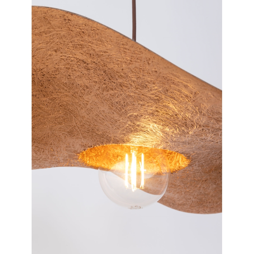 Luster na lanku KAPELLO 1xE27/60W/230V pr. 55 cm hnedá/medená