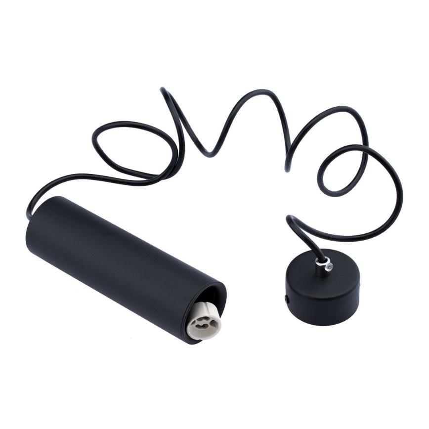 Luster na lanku KARADON 1xGU10/30W/230V 17 cm čierna