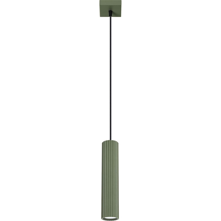 Luster na lanku KARBON 1xGU10/10W/230V zelená