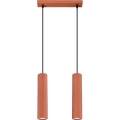 Luster na lanku KARBON 2xGU10/10W/230V červená