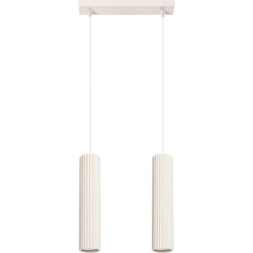 Luster na lanku KARBON 2xGU10/10W/230V krémová