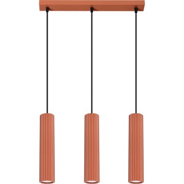 Luster na lanku KARBON 3xGU10/10W/230V červená
