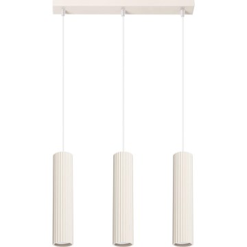 Luster na lanku KARBON 3xGU10/10W/230V krémová