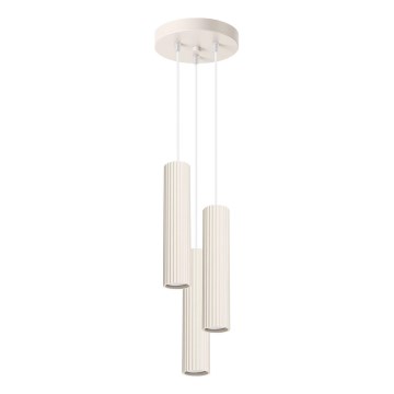 Luster na lanku KARBON 3xGU10/10W/230V krémová