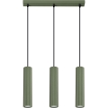 Luster na lanku KARBON 3xGU10/10W/230V zelená