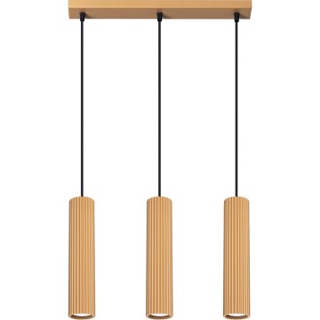 Luster na lanku KARBON 3xGU10/10W/230V zlatá