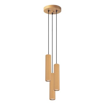 Luster na lanku KARBON 3xGU10/10W/230V zlatá