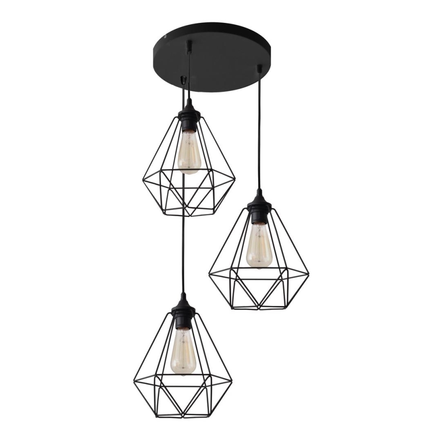 Luster na lanku KARO 3xE27/15W/230V