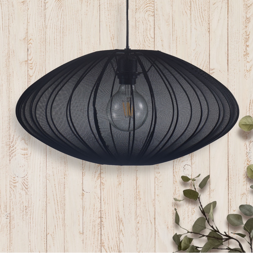 Luster na lanku KINU 1xE27/20W/230V pr. 50 cm čierna
