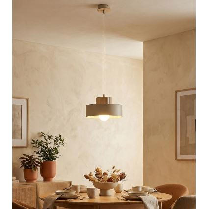 Luster na lanku KIVI 1xE27/15W/230V, béžový