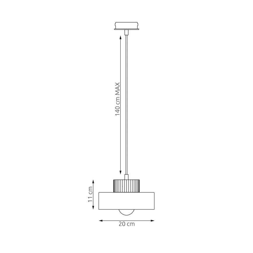 Luster na lanku KIVI 1xE27/15W/230V, béžový