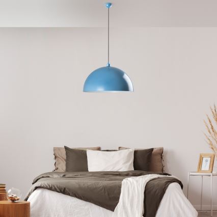 Luster na lanku KURE 1xE27/40W/230V modrá