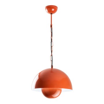 Luster na lanku KURE 1xE27/40W/230V oranžová