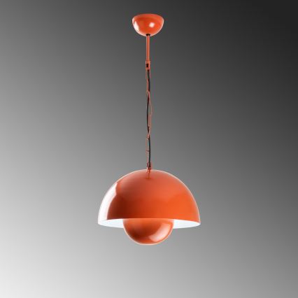 Luster na lanku KURE 1xE27/40W/230V oranžová