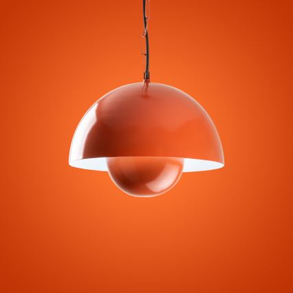 Luster na lanku KURE 1xE27/40W/230V oranžová