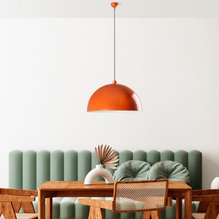 Luster na lanku KURE 1xE27/40W/230V oranžová