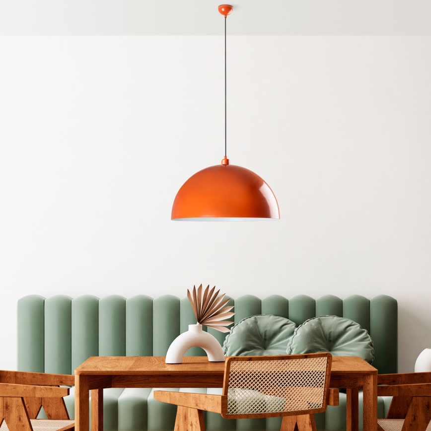 Luster na lanku KURE 1xE27/40W/230V oranžová