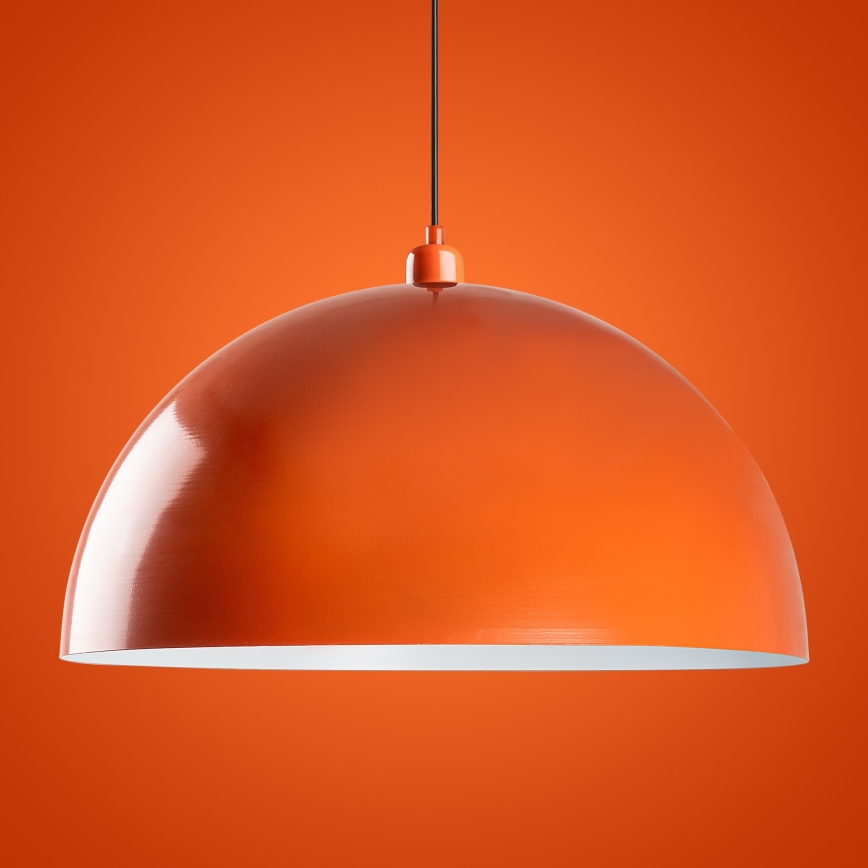 Luster na lanku KURE 1xE27/40W/230V oranžová