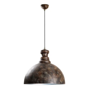 Luster na lanku KURE 1xE27/40W/230V pr. 40 cm šedá