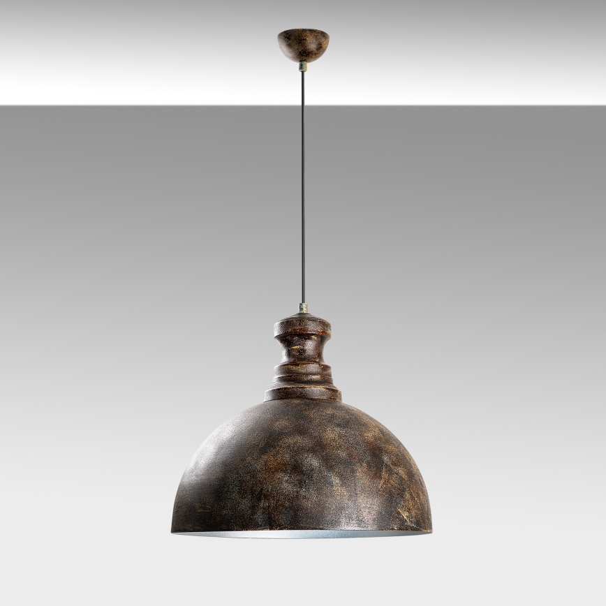 Luster na lanku KURE 1xE27/40W/230V pr. 40 cm šedá